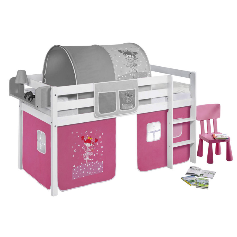 Zauberfee Bed Frames Mid Sleeper Loft Bed by Lilokids, 90cm W x 200cm L