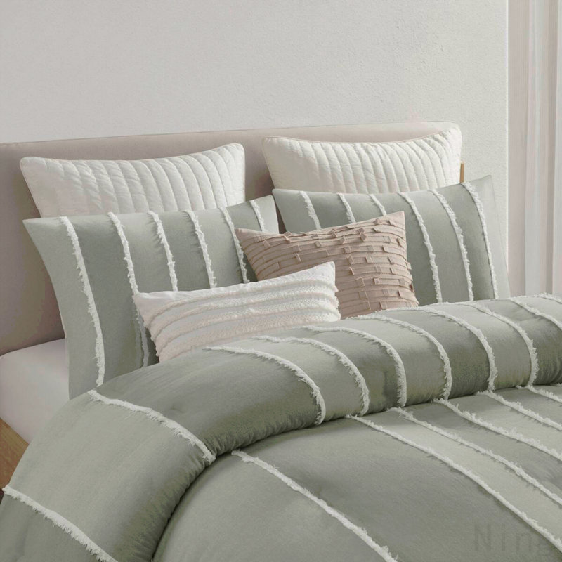 Ensemble d'édredon en coton 3 pièces, Édredon double / grand + 3 pièces supplémentair