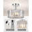 12" Chrome 2-Light Semi-Flush Mount Ceiling Light with K9 Crystal Shade, Modern Luxury Indoor Fixture