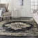 Burnie Oriental Black/Cream Area Rug