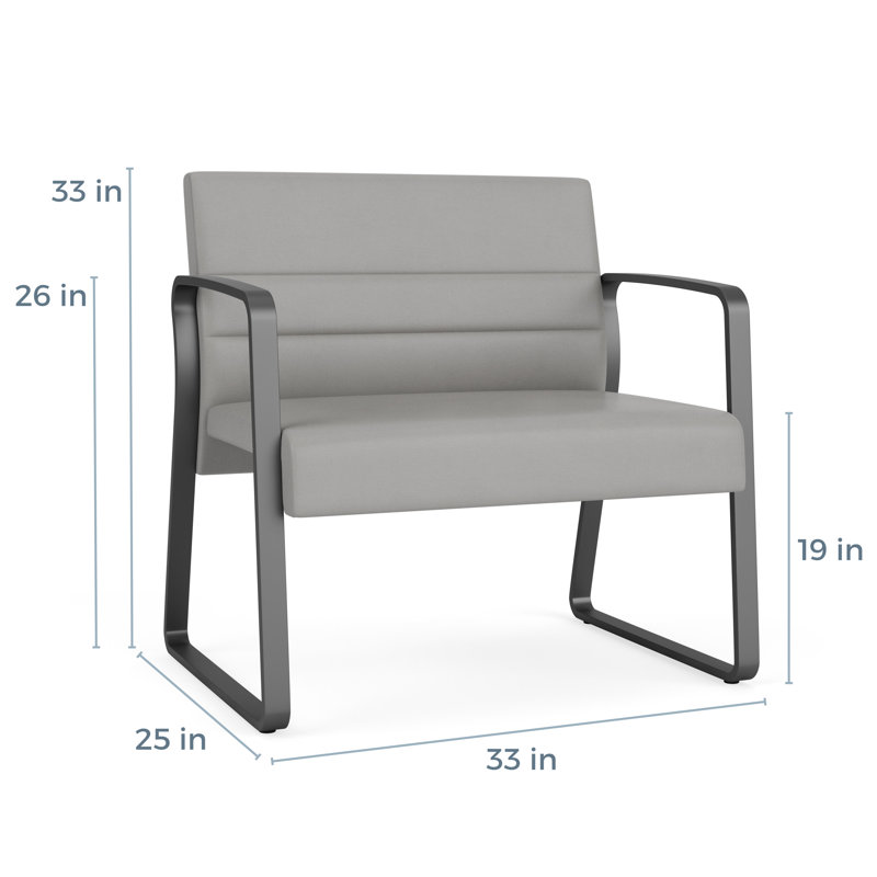 Chaise bariatique Waterfall, Bronze, Portes ouvertes en tissu noir