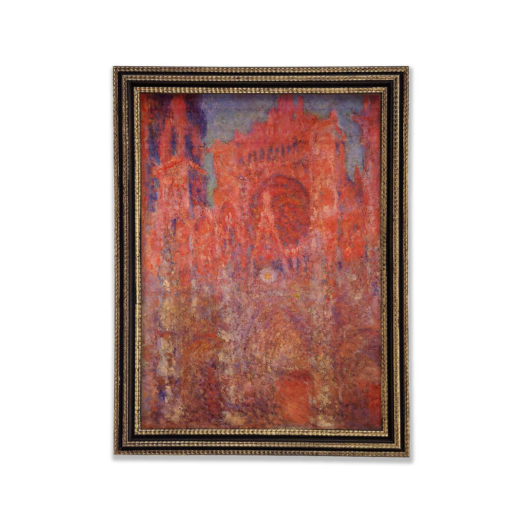 Gerahmtes Wandbild Claude Monet Rouen Cathedral Facade