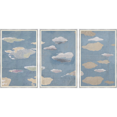 Les Nuage I-III (Var. 1) par Paule Marrot - reproduction de cadre photo unique de 3 pièces