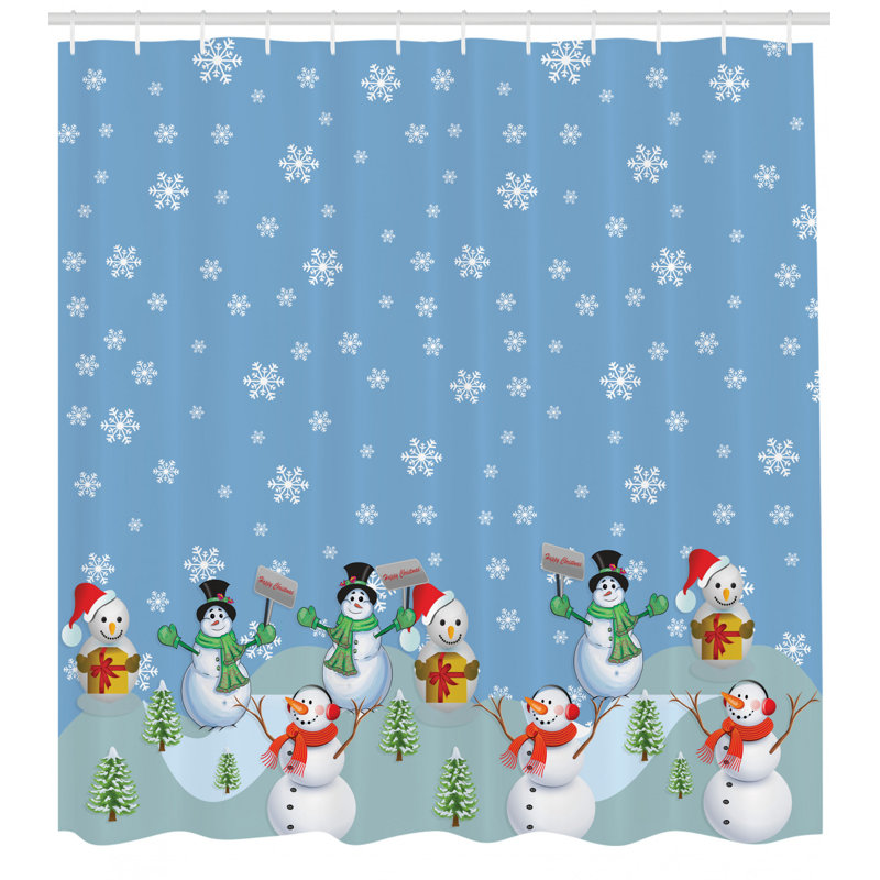 Shower Curtain with Hooks Included, 84" H x 69" W