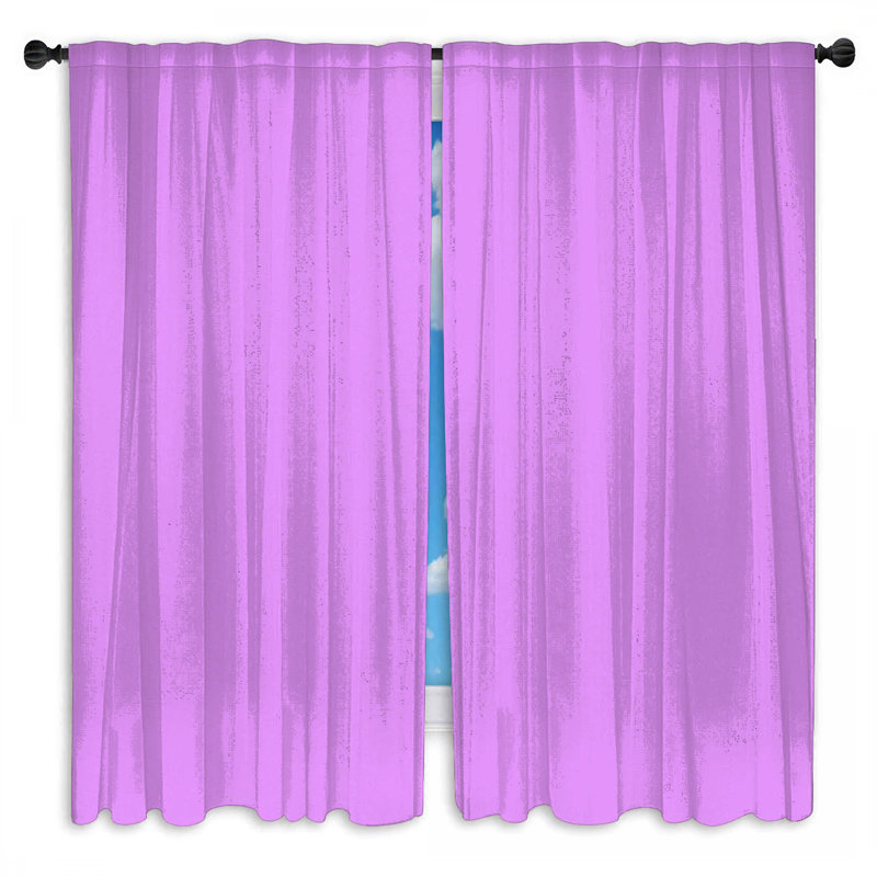 Rideaux de couleur unie mauve transparent et obscurcissant - 2 panneaux, 40 po x 50 po - 2 panneaux, Transparent