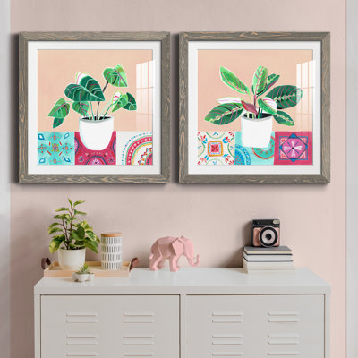 «Growing Happy I», ensemble de 2 peintures