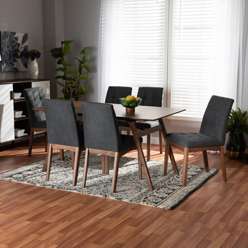 Ensemble repas pour 6 personnes Cedrial, Gris foncé