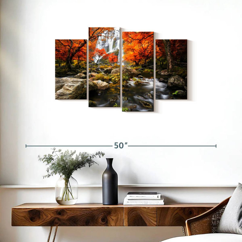Ensemble de 4 pièces Waterfall, H 22 po x l 36 po x P 1 po