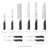 Joyjolt 11-Piece Assorted Knife Block Set