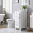 White Narrow Bathroom Storage Cabinet, Freestanding Slim Bathroom Floor Cabinet with Single Door & Drawer, Small Side Linen Cabinet for Bathroom, Toilet, Laundry Room, Compact Organizer Cabinet with Adjustable Shelf