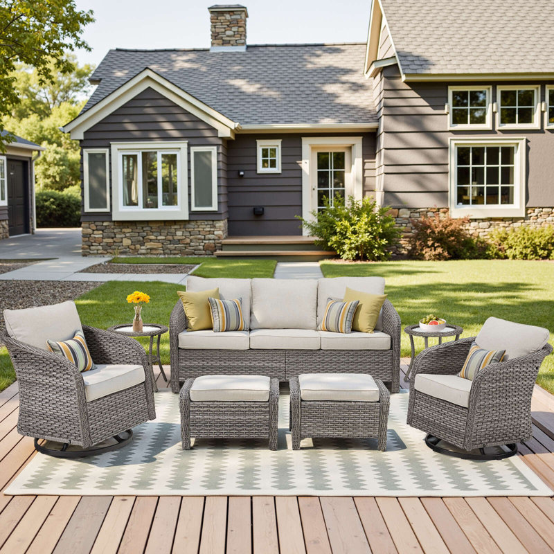 Piece Weatherproof Wicker Outdoor Furniture Lark Manor™ Pieces