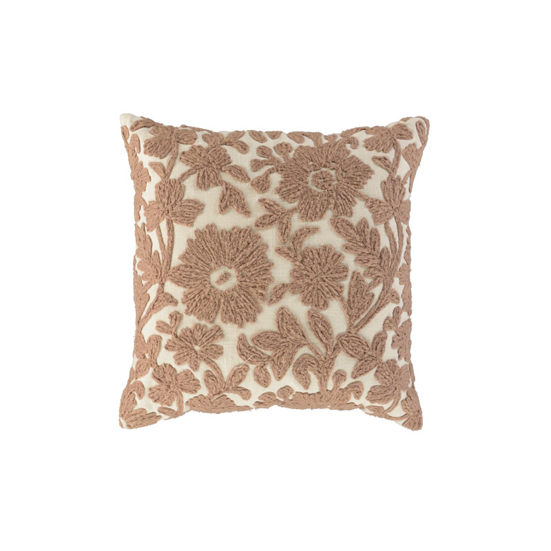 Coussin 100% coton, Naturel / moka, Mélange de duvet