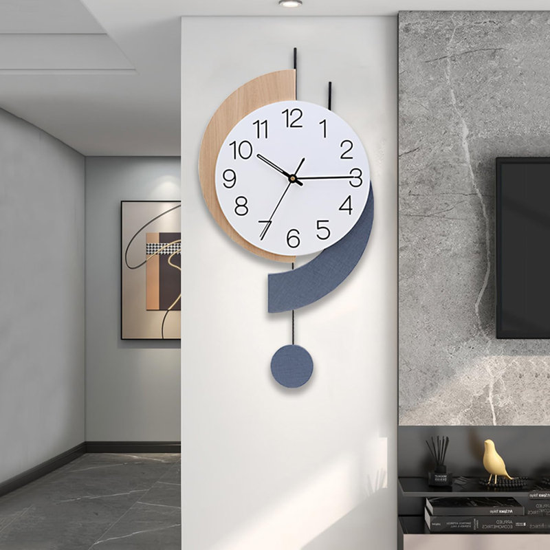 Horloge murale décorative avec pendule, mouvement à quartz silencieux, grand design moderne pour le salon, la cuisine, la chambre à coucher et la décoration intérieure