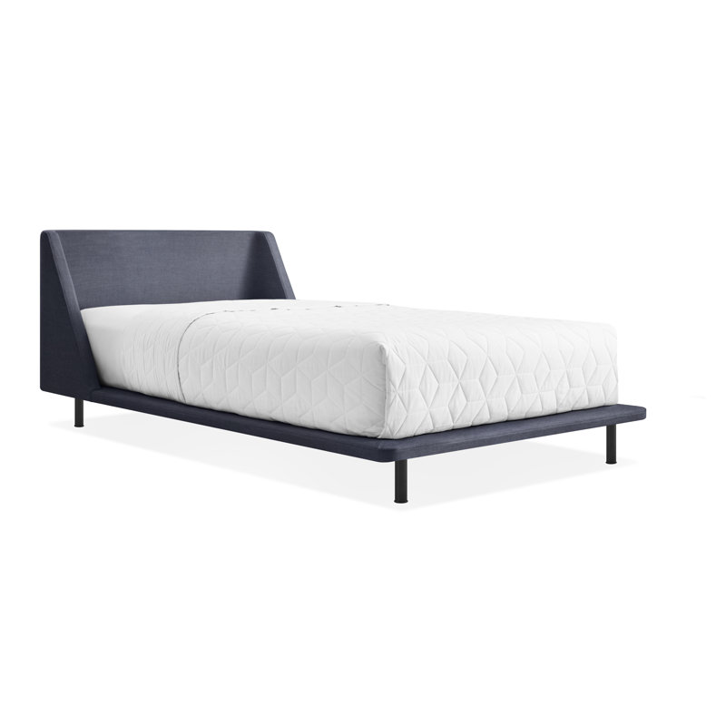 Nook Upholstered Bed, King, Edwards Navy Crossweave