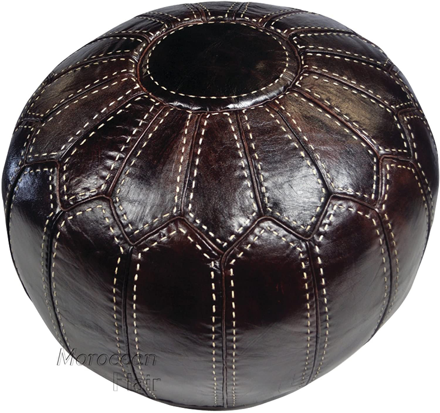 Spada moroccan store leather pouf