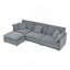 Canapé modulaire en L avec repose-pieds et canapé convertible surdimensionné pour 4 personnes Modern Home Living