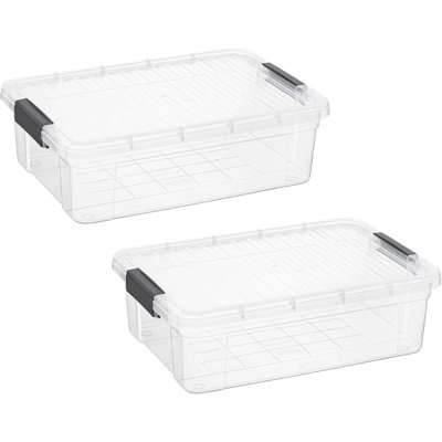 Boîtes de rangement transparentes avec couvercles Superio