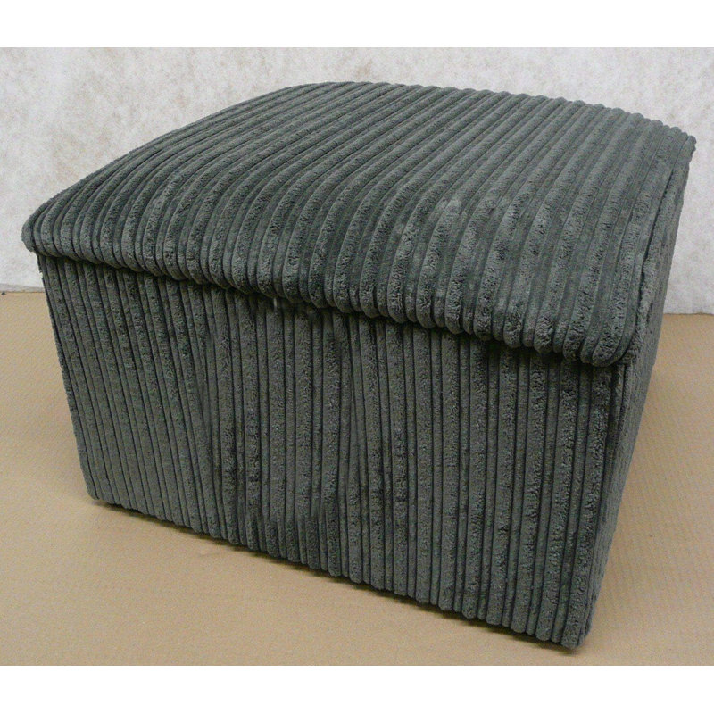 50cm Wide Tufted Footstool Ottoman, Grey