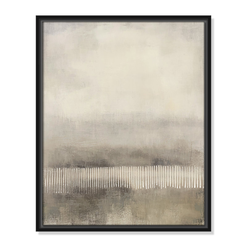Équilibre équilibré «I» par Irena Orlov, H 21,5 po x l 17,5 po, Cadre flottant noir