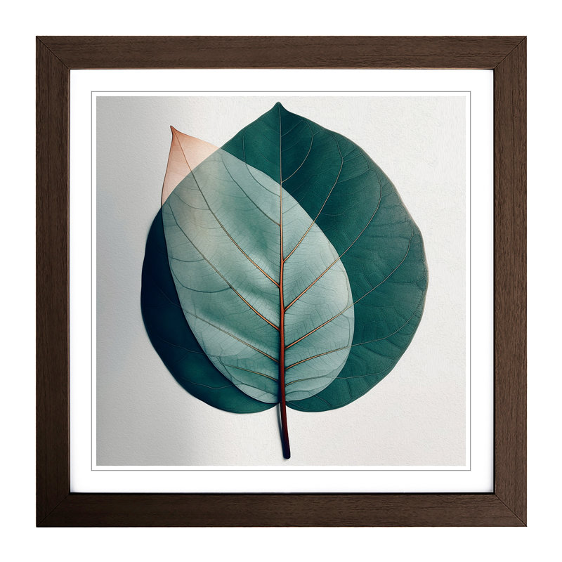 Leaf Bauhaus - Framed Print, Walnut Framed