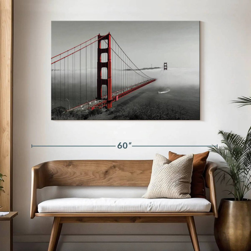 Foggy Golden Gate SF, 32" H x 48" W