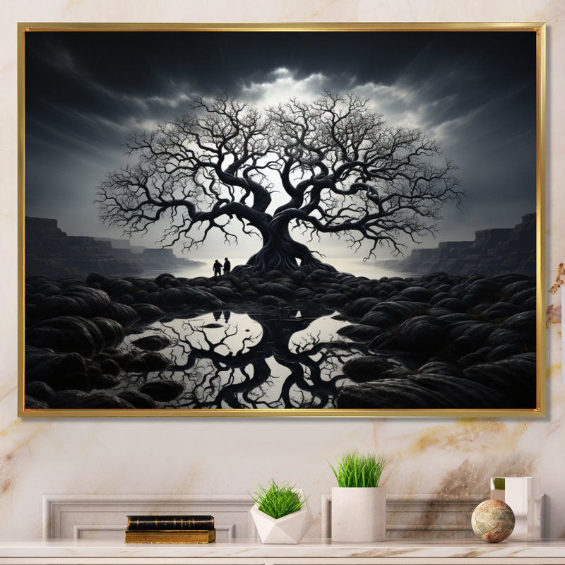 «The Contrast Tree Monicol II», reproduction d'art sur toile, Doré, H 12 po x l 20 po x P 1 po