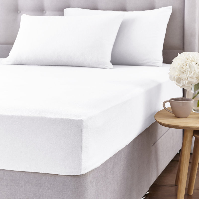 Silentnight Brushed Cotton Fitted Sheet Set, Kingsize, White