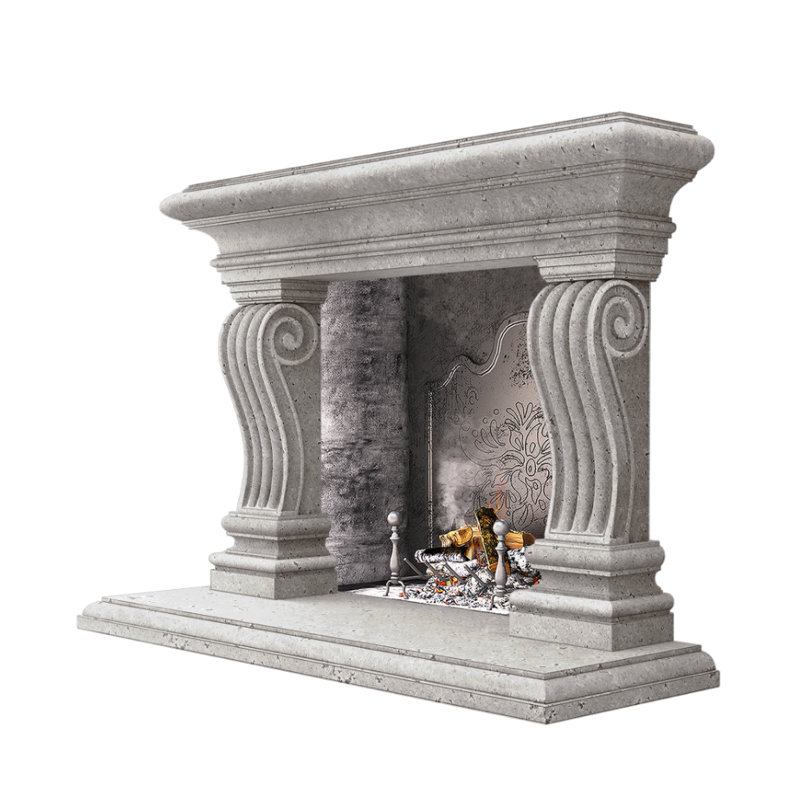 San Lazzaro Fireplace Surround, Old World Gray