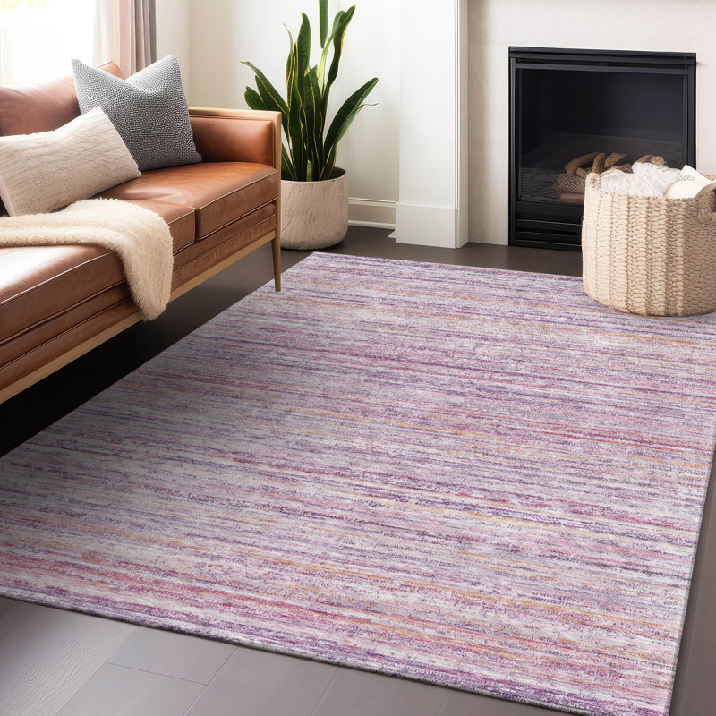 Tapis intérieur / extérieur rose Zephyna , 10 pi x 14 pi