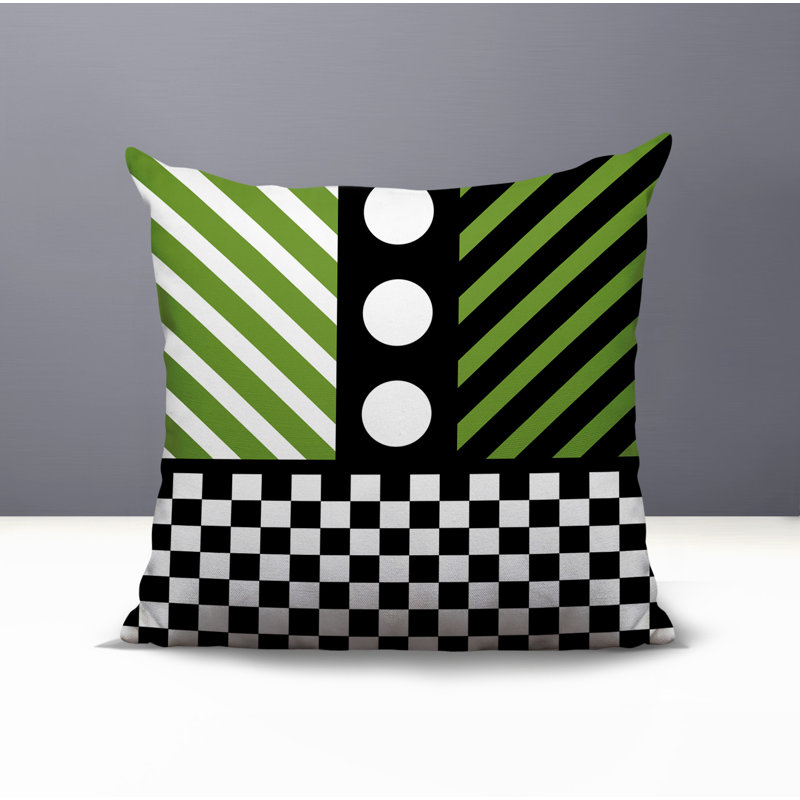 Coussin Brixa, Carré 16 po, Chartreuse