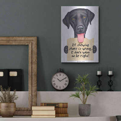 " Black Lab Holding Sign " by Danny Gordon