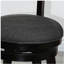 Tabouret de bar pivotant à dossier haut de 30 pouces, café lustré, siège en tissu noir de carbone-1651033362