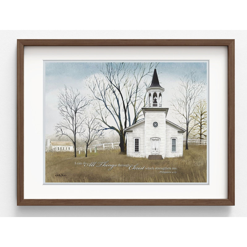 «I Can Do All Things» par Billy Jacobs, impression encadrée des Philippiens 4: 13, décor de maison de campagne rustique de style maison de famille chrétienne