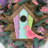 Spring Welcome Wreath with Pastel Birdhouse