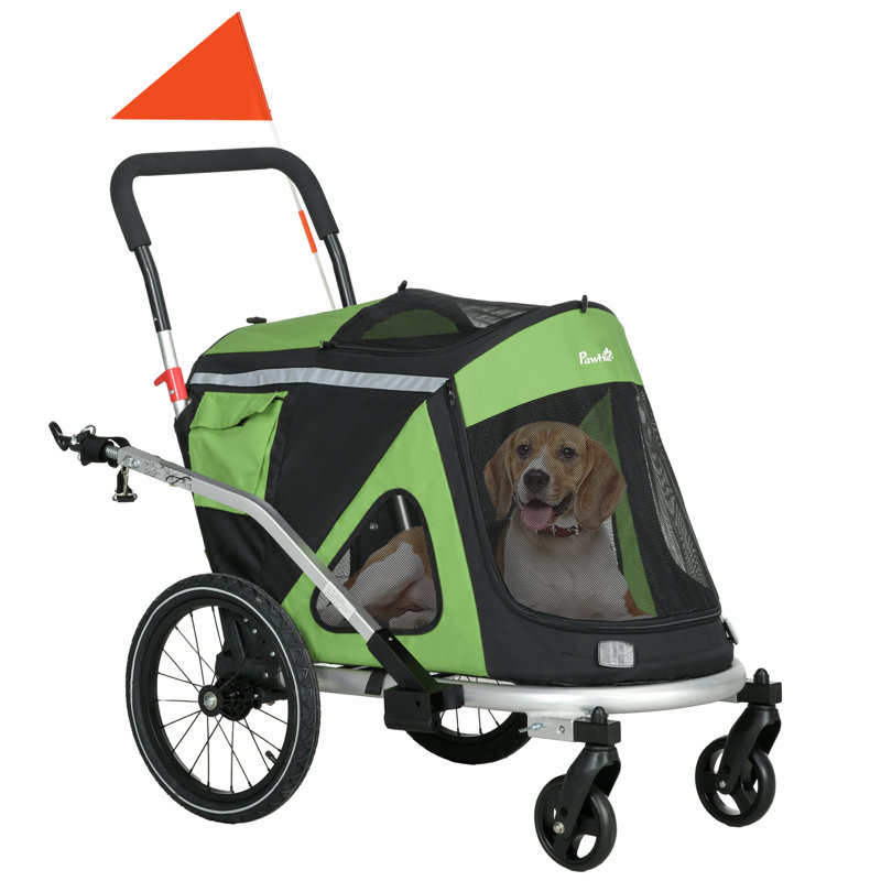 Aluminum Collapsible Pet Carrier with 1 Door, Green