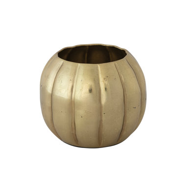 Gold Iron Pumpkin Votive Holder