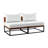 Horsforth 60'' Wide Powder Coated Steel Loveseat with Cushions
