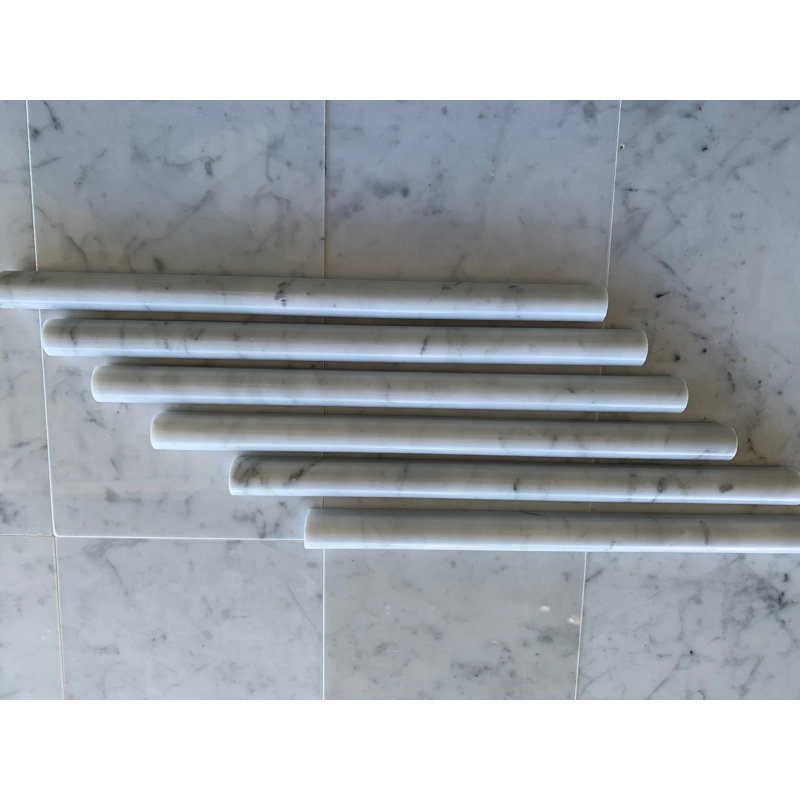 Carrara doublure crayon 3/4 po x 12 po Carrara