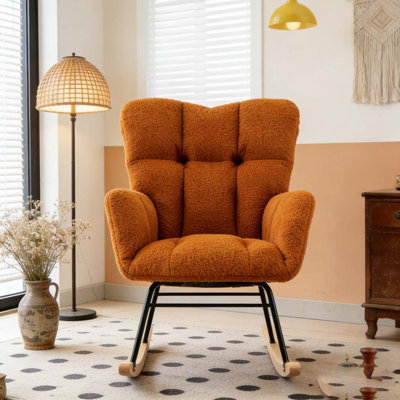 Teddy Fabric Leisure Rocking Chair