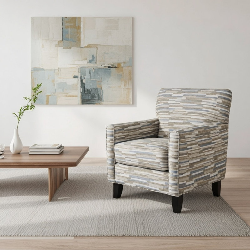 Aravis 30" Wide Polyester Armchair, Rocker Sand Performance Velvet