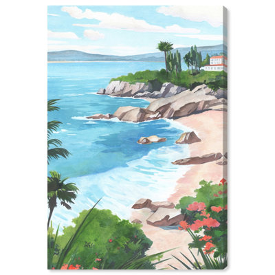 «A Beautiful Day Canvas Vibrant Coastal Wall Art» par Art Remedy