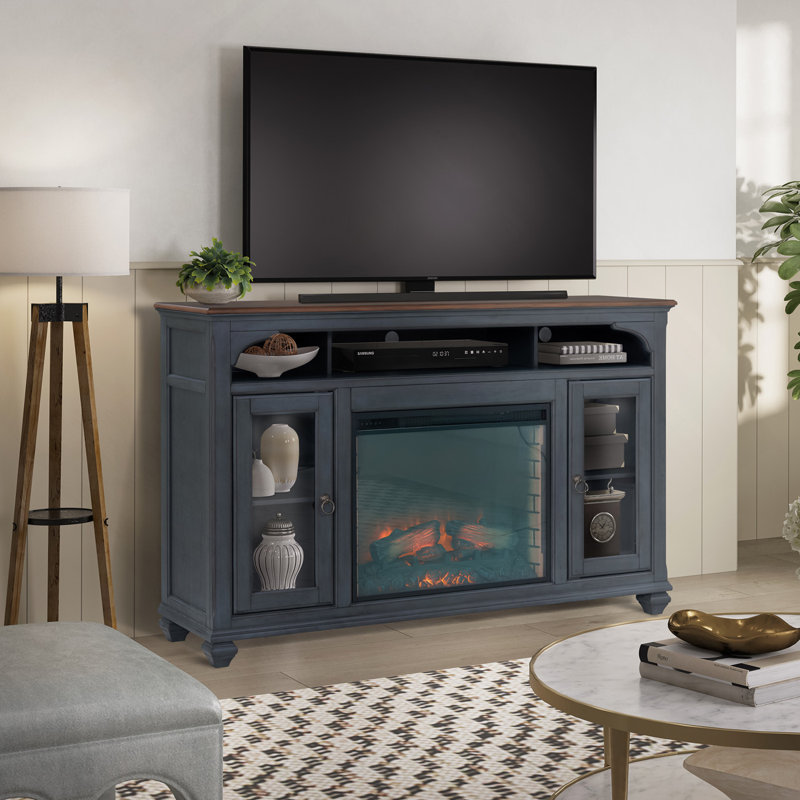 Wolfdale Electric Fireplace TV Stand, 40"H x 66"L x 18"W
