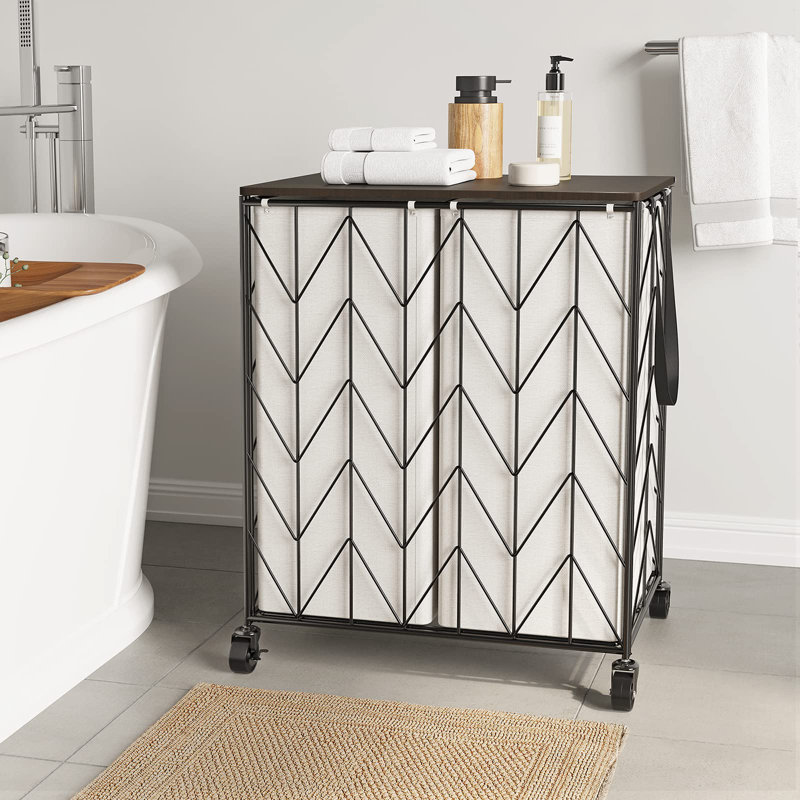 Laundry Basket With Wheels, Heavy Duty Laundry Hamper