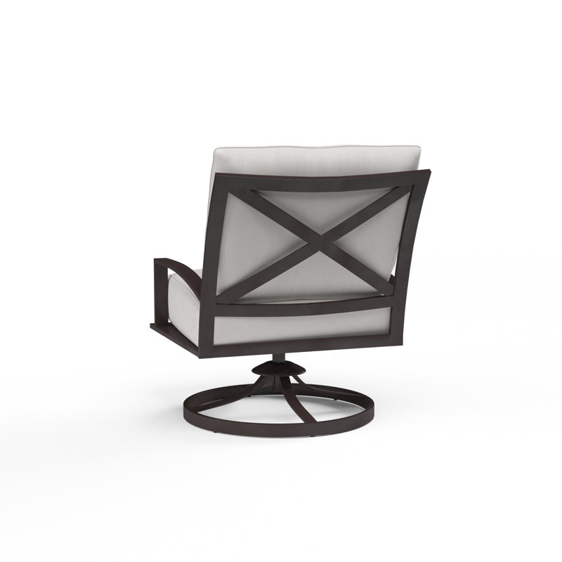 La Jolla Outdoor Swivel Lounge Chair, Canvas Flax Sunbrella®