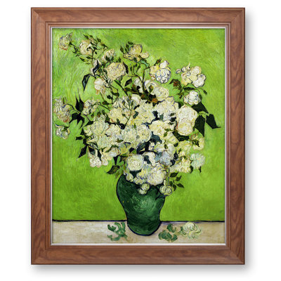 «Pink Roses In A Vase» par Vincent Van Gogh, reproduction sur toile