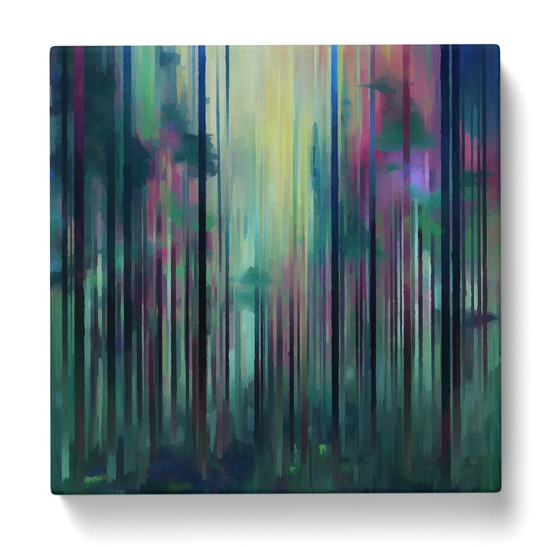 Forest Glitch - Wrapped Canvas, 35cm H x 35cm W x 3cm D