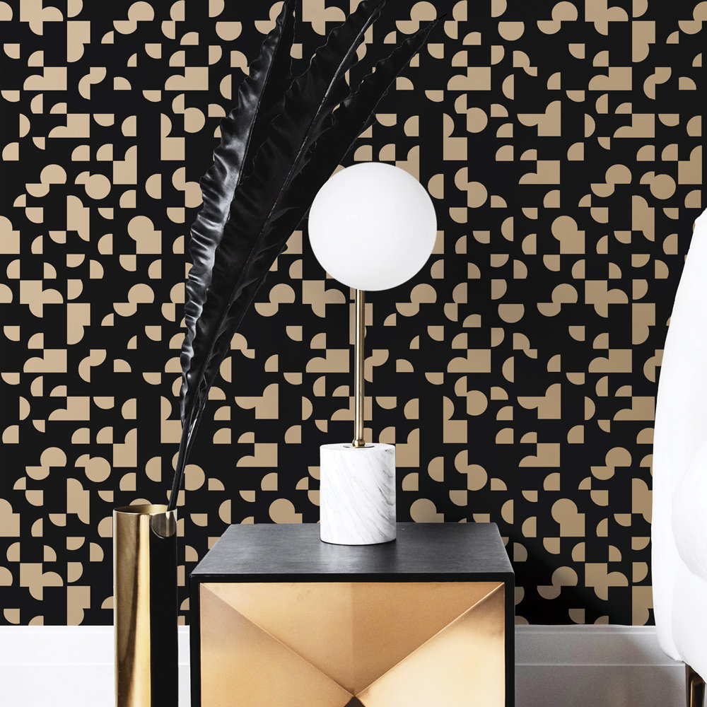 Selah Self-Adhesive Wallpaper Roll, Black