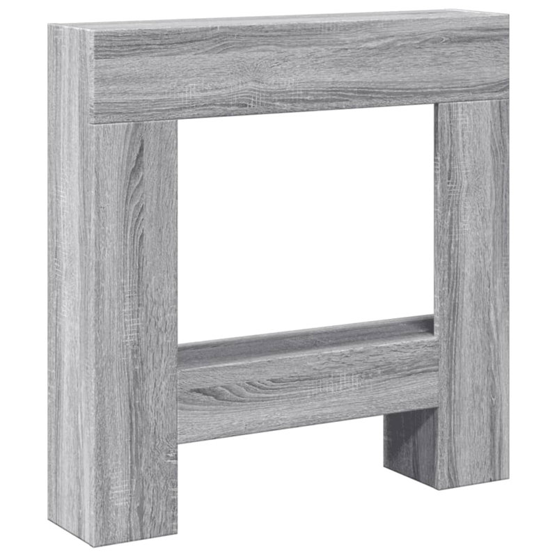 Fireplace Surround 81X18x82 Cm Engineered Wood, Grey Sonoma