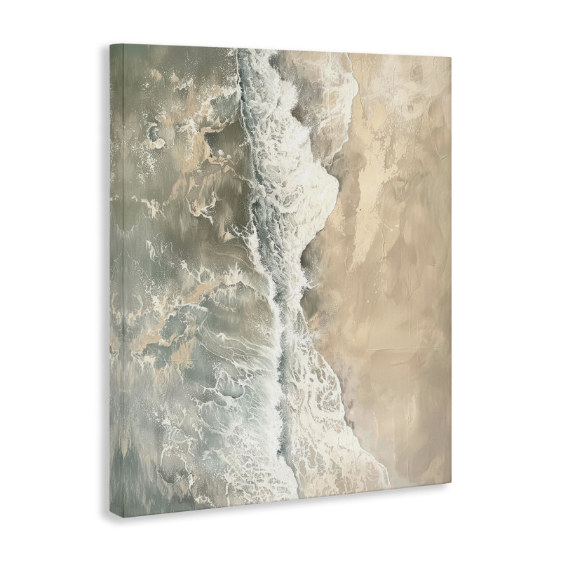  Art mural sur toile, "Vertical Aérial Beach" par Petal Prints Design, H 20 po x l 16 po