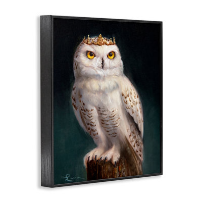 Snowy Owl King Framed Giclee, design by Lucia Heffernan